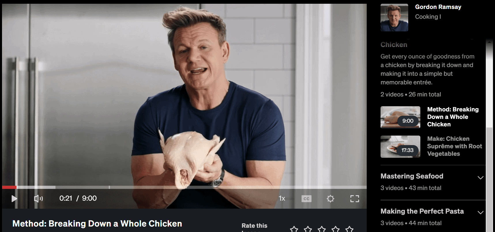 Gordon Ramsay Masterclass Review - breaking whole chicken