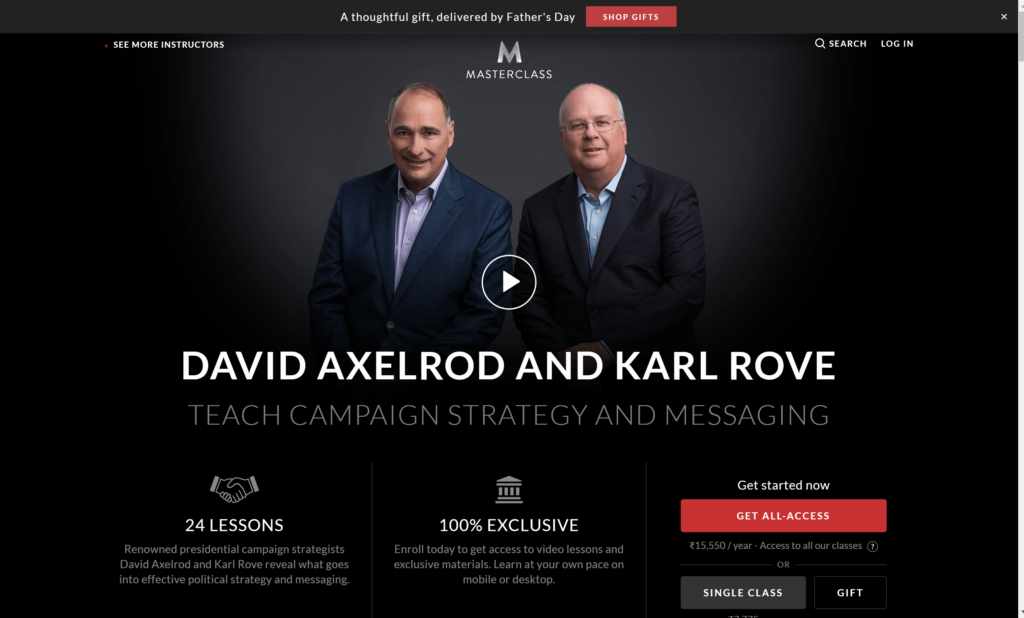 David Axelrod & Karl Rove Masterclass Review
