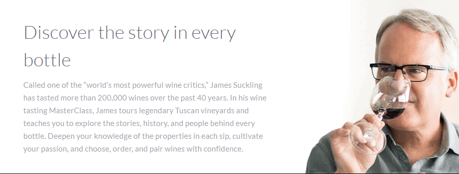 James Suckling Masterclass Review - story in every bottle