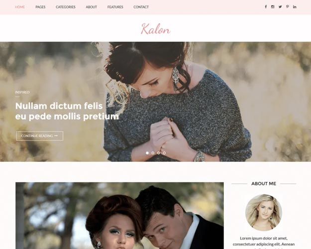 kalon-feminine-wordpress-theme-free