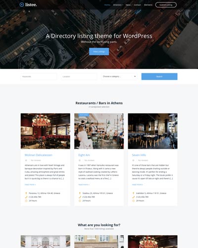 listee directory theme for wordpress
