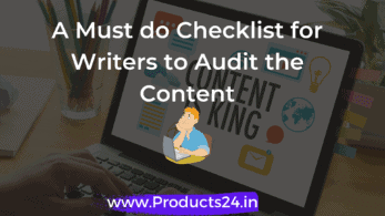 A Must do Checklist for Writers to Audit the Content.