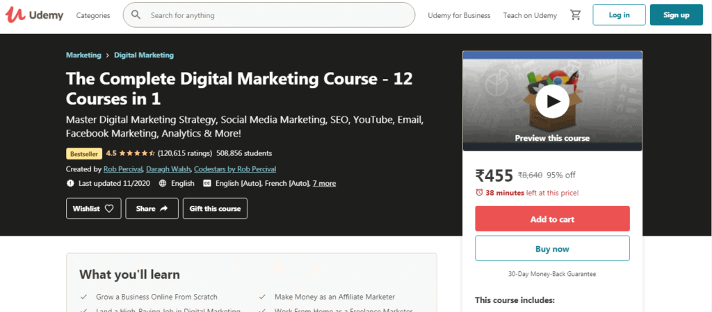 The complete digital marketing course 12 in 1