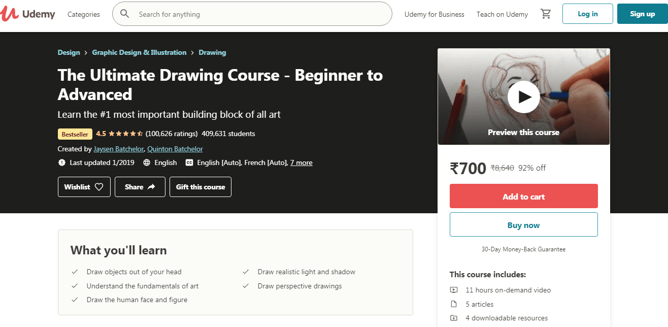 Best Udemy Courses - Drawing Course