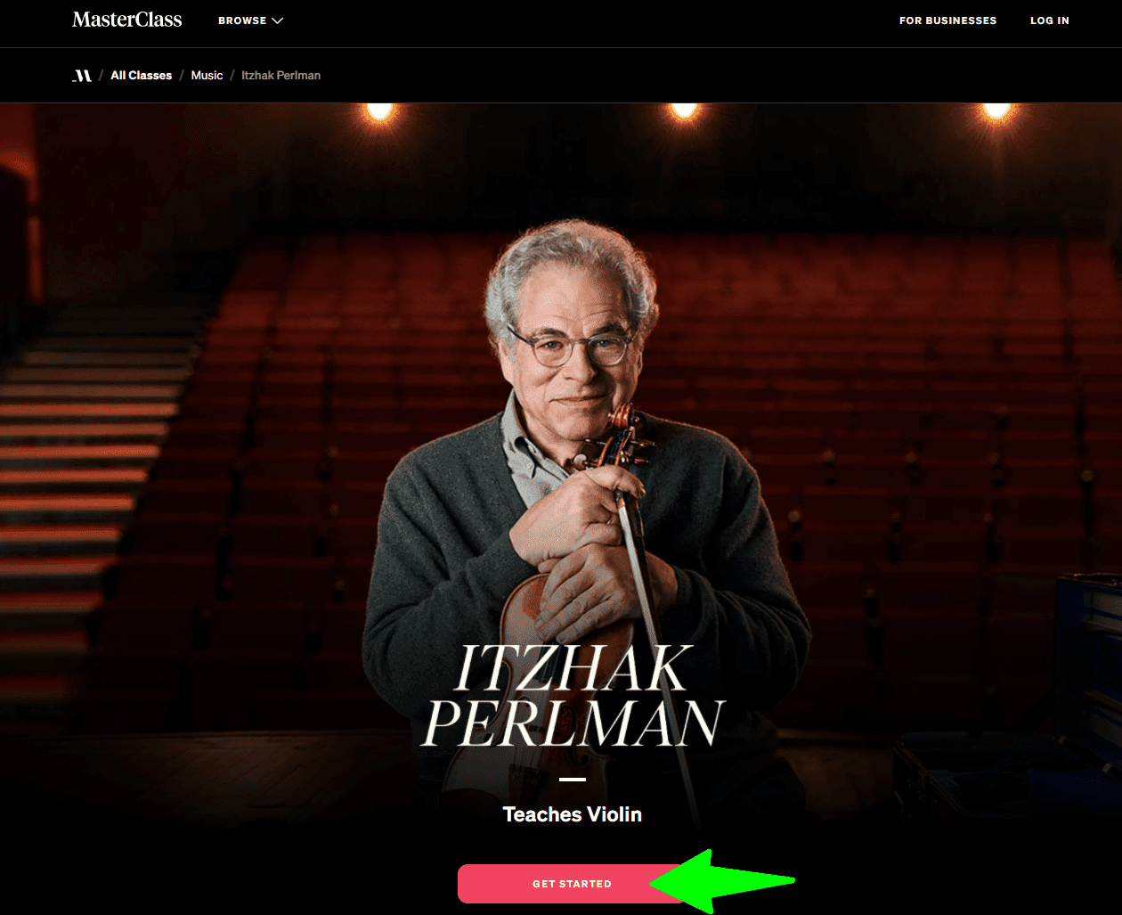 Itzhak Perlman Violin Masterclass
