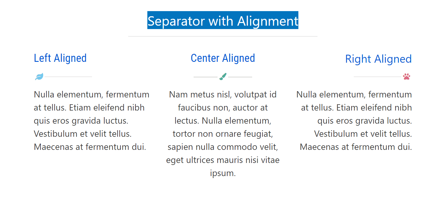 Separator with Alignment