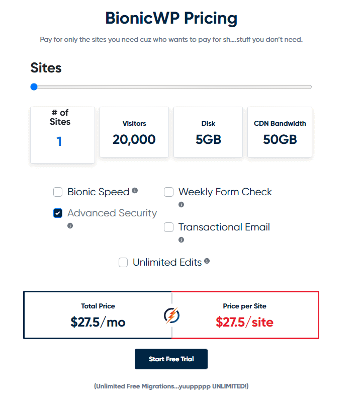 BionicWP pricing