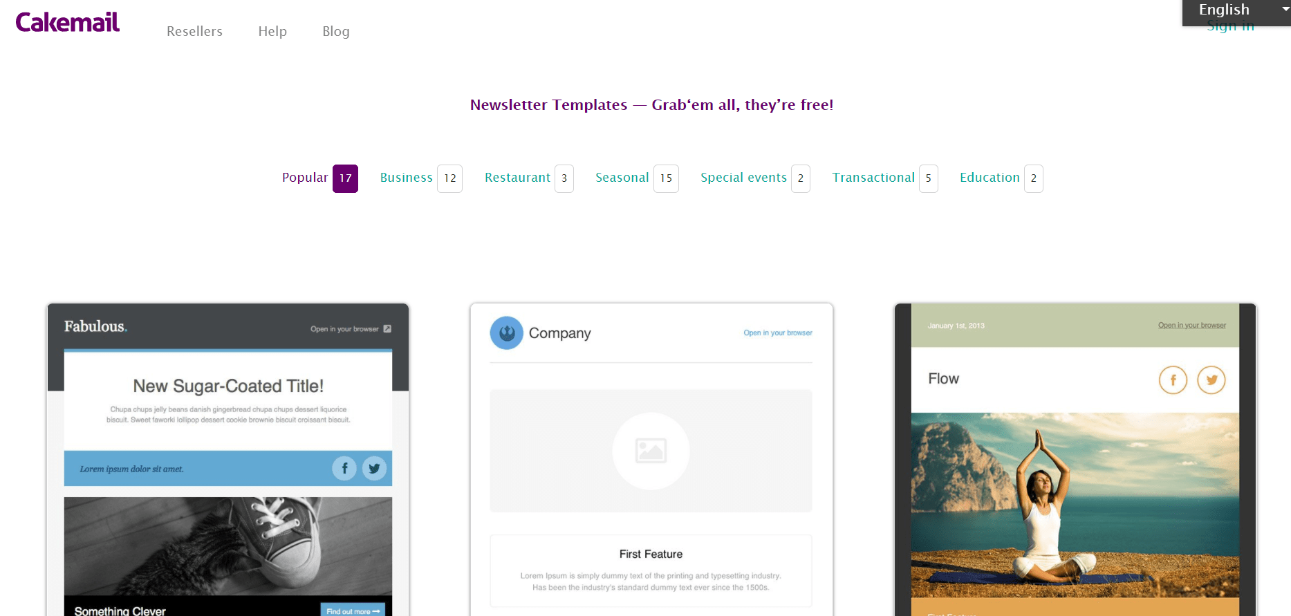 cakemail-email-Responsive Email Templates