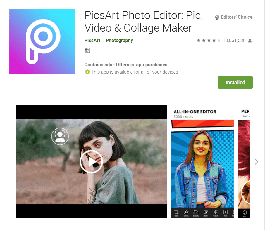 PicsArt Photo Studio - Photo Editing Apps