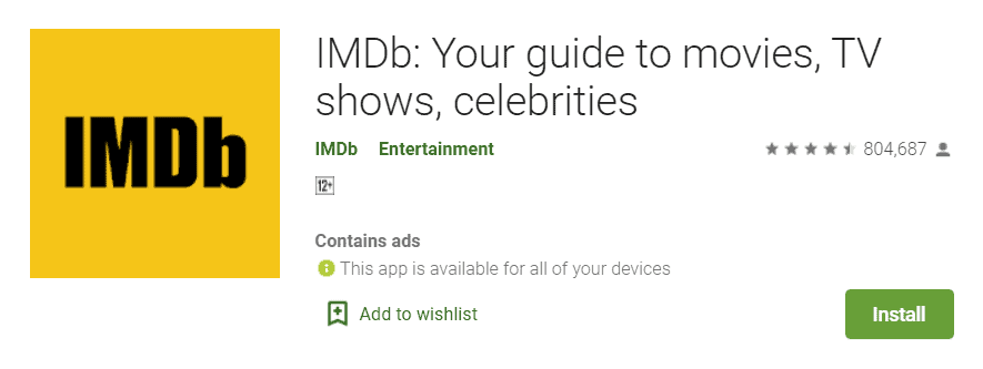 imdb - Free Daily Use Android Apps