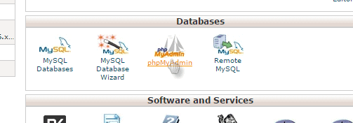 PhpMyAdmin icon