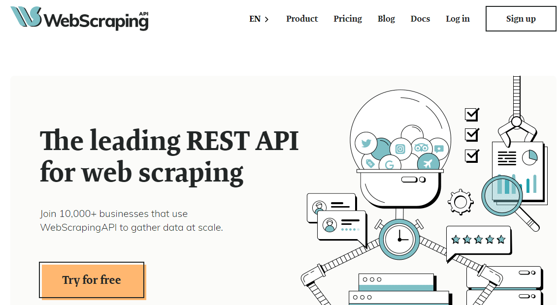 WebScraping API Homepage