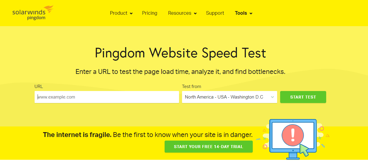 Pingdom Website Speed Checker