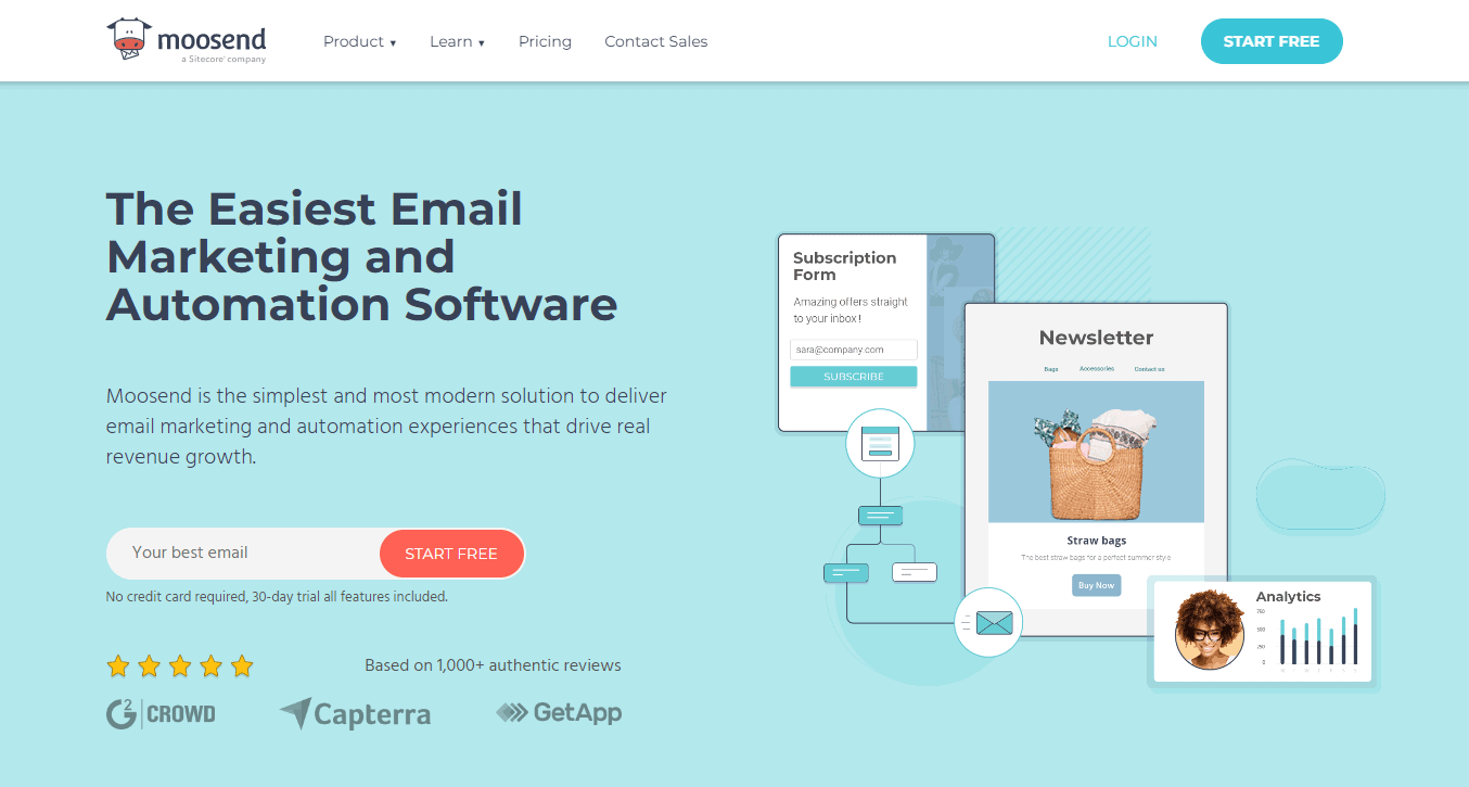 Overview Of Moosend - Best Email Autoresponder Software